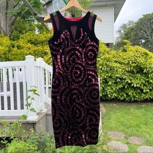 Velvet and Sequin Sheath Dress